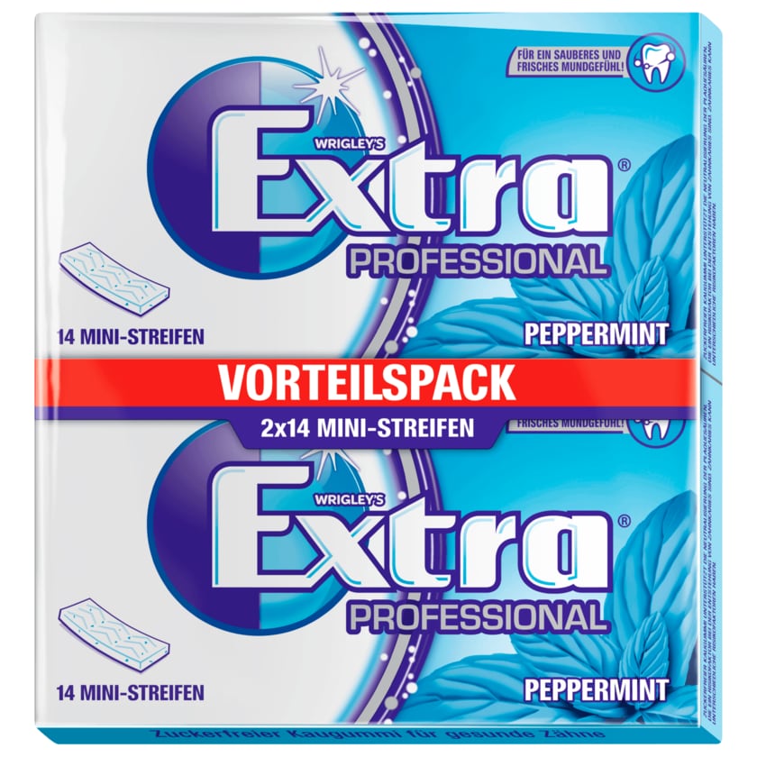 Extra Professional Peppermint Kaugummi 2x14 Mini-Streifen